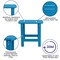 Merrick Lane Set Of Two Riviera Folding Adirondack Patio Chairs With Matching Outdoor Side Table